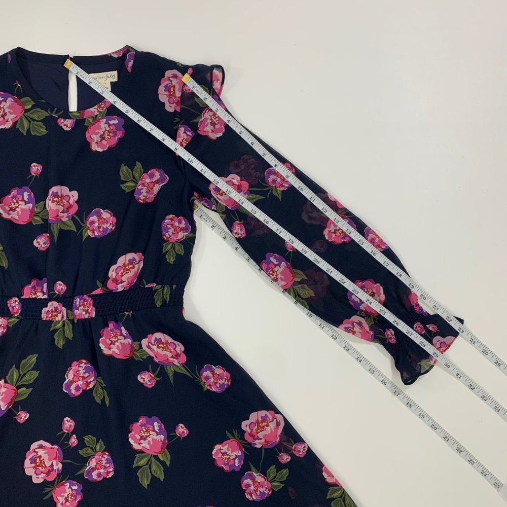 Maison Jules Women's Dress S Floral Print Fit & Flare Dress Navy Blue S - Picture 12 of 12
